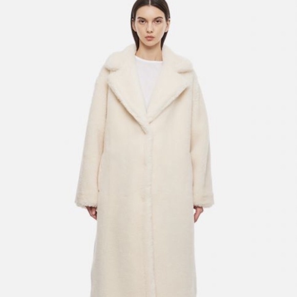 STAND STUDIO Women's Camille Cocoon Faux Fur Teddy Coat - Size Small (FR38) - Picture 1 of 12